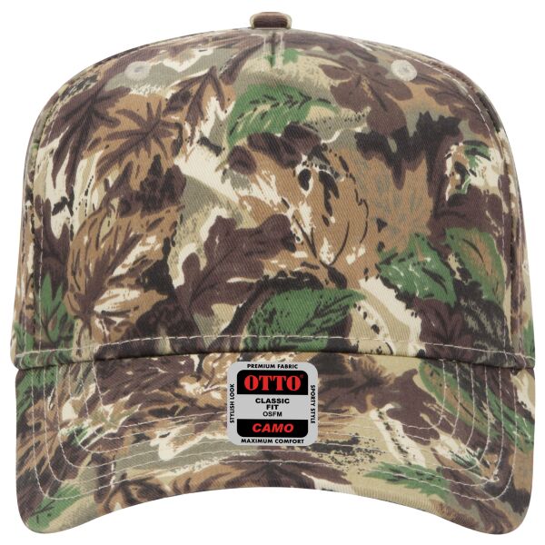 OTTO CAP Camouflage 5 Panel Mid Profile Baseball Cap Thumbnail